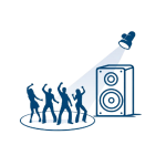 Іконка категорії Нічні клуби та дискотеки для позначення категорії каталогу BizInfo