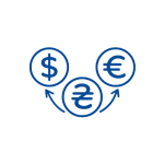 Іконка категорії Обмін валют для позначення категорії каталогу BizInfo